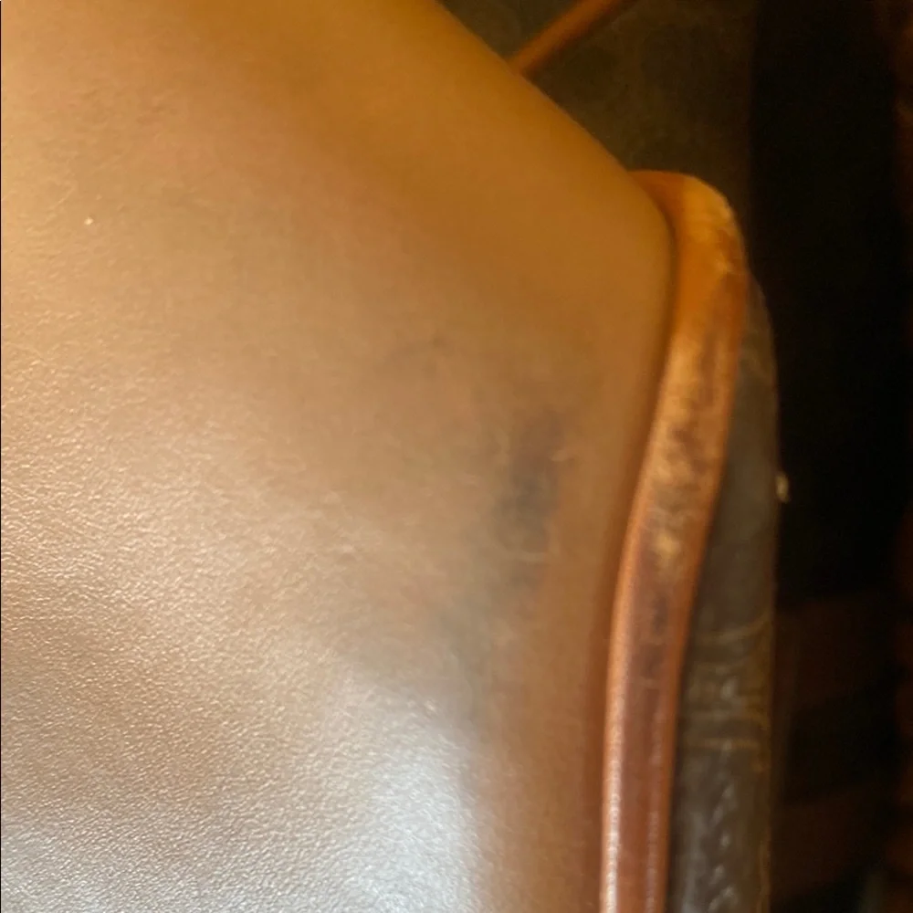 Celine Brown Duffel Bag with Monogram Print with Lock and Key
